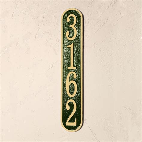 Personalized Vertical House Number Plaque Signals