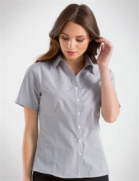 Uniform Australia John Kevin Uniforms 357 Grey Womens Short Sleeve