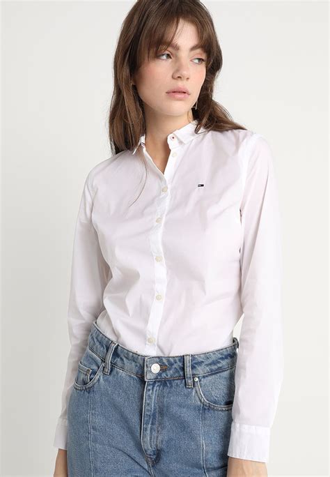 tommy jeans original button down blouse classic white white zalando ie