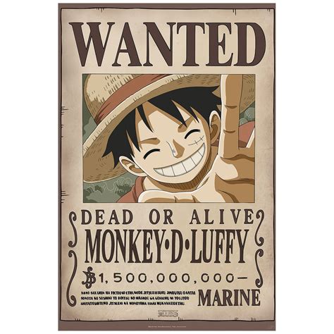 One Piece Wanted Monkey D Luffy Maxi Poster Elbenwald