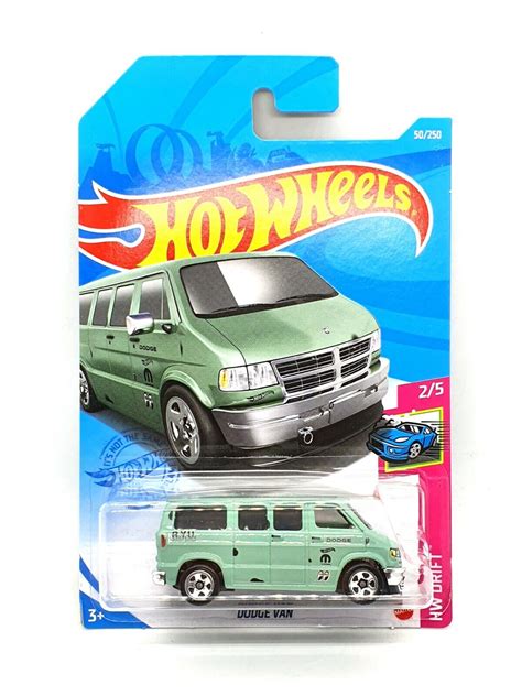 Hot Wheels Green Dodge Van Kids Model Diecast Toy Car Hw Drift Grx21