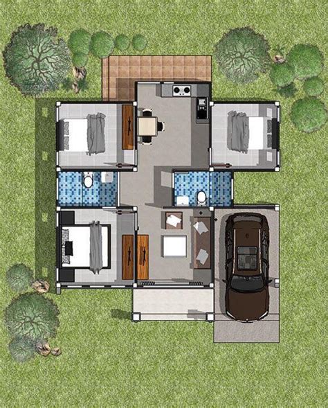 Single Storey House Small Simple Floor Plan Ana Part