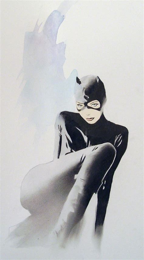 Catwoman Blue Night In Shelton Bryants Catwoman Comic Art Gallery Room