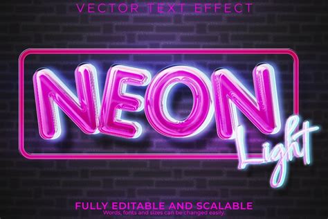 Neon Light Text Effect Editable Retro And Glowing 1911677