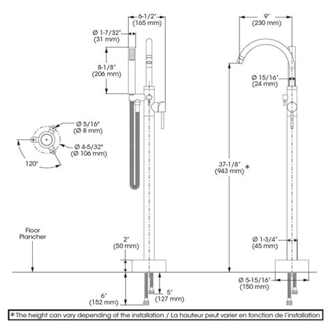 Ada bathtubs are designed to meet the americans with disabilities act (ada) guidelines and ansi a117.1 requirements. Essential: Chrome Freestanding Bathtub Faucet with Hand ...