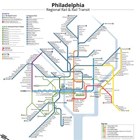 Unofficial Philadelphia Rail Transit Map Behance
