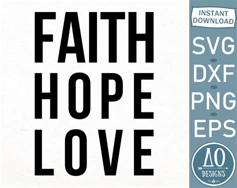 Faith Hope Love Svg Faith Png Religious Svg Christian Svg Etsy