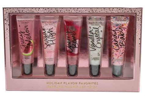 Victorias Secret Holiday Flavor Favorites 5pc Flavored Lip Gloss Set