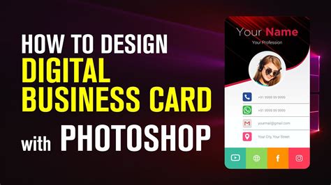 Digital Visiting Card Design With Photoshop Digital Business Card