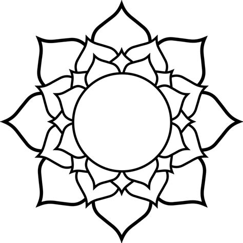 White flower swirl png, transparent png. File:Lotus.svg - Wikimedia Commons