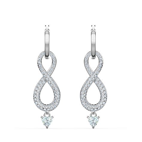 Buy Swarovski Swarovski Infinity Pierced Earrings White Rhodium