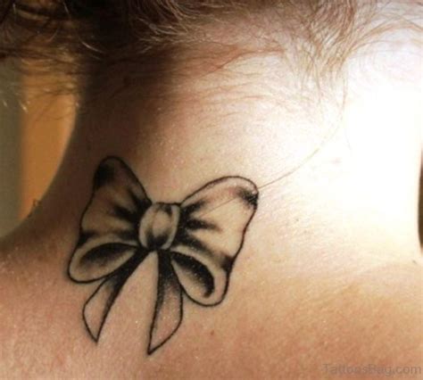 61 Attractive Bow Tattoos On Neck