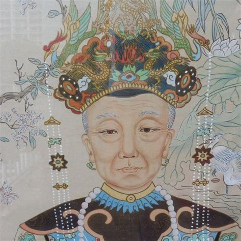 Hand Painted Chinese Ancestor Portrait Paintings A Pair Chairish