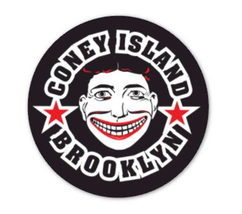 Coney Island Tillie Face Round Black Etsy