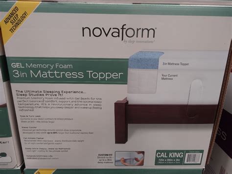 Shop costco.com for electronics, computers, furniture, outdoor living, appliances, jewelry and more. Novaform 3 Inch Gel Memory Foam Mattress Topper