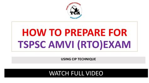 How To Prepare For Tspsc Amvi Rto Examination Youtube