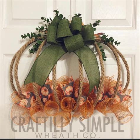 D Pumpkin Wreath Form Pumpkin Wreath Form Fall Pumpkin Etsy In Fall Crafts Fall