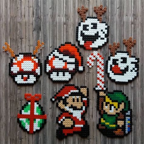 Gaming Super Mario Zelda Christmas Perler Hama Beads Beadsmeetgeeks