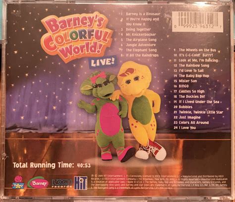 Barneys Colorful World Live Cd 2004 Childrens 1 Disc Audio Cd I