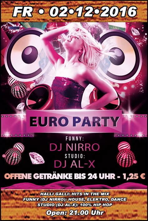 Party Euro Party Halli Galli In Buchen 02 12 2016