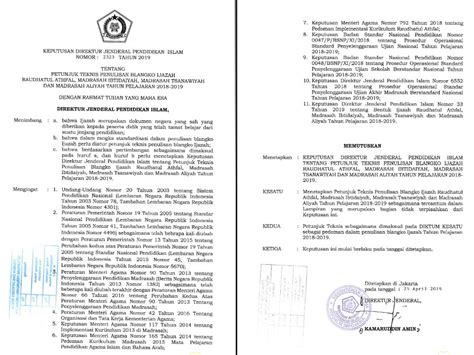 Download Juknis Penulisan Blangko Ijazah Ra Mi Mts Dan Ma Terbaru