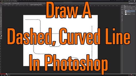 Draw A Dashed Curved Line In Photoshop Youtube