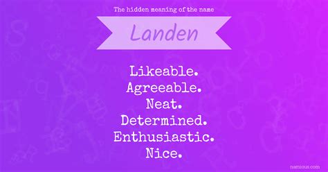 The Hidden Meaning Of The Name Landen Namious