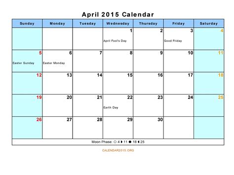 8 Best Images Of April 2015 Calendar Printable Pdf Blank Calendar