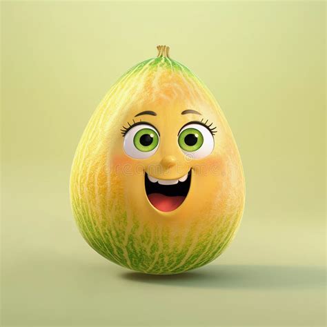 Cute Melon Happy Cartoon Character Stock Illustration Illustration Of Cheerful Healthy 282190102