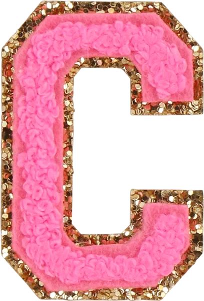 Bubblegum Glitter Varsity Letter Patches In 2021 Varsity Letter Lettering Preppy Stickers