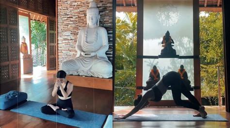 Lakukan Yoga Di Depan Patung Buddha Agama Ariel Tatum Jadi Sorotan