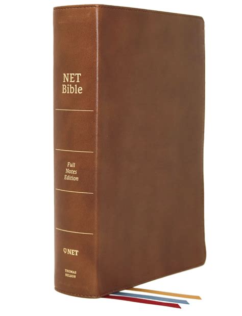 Net Bible Full Notes Edition Genuine Leather Brown Comfort Print
