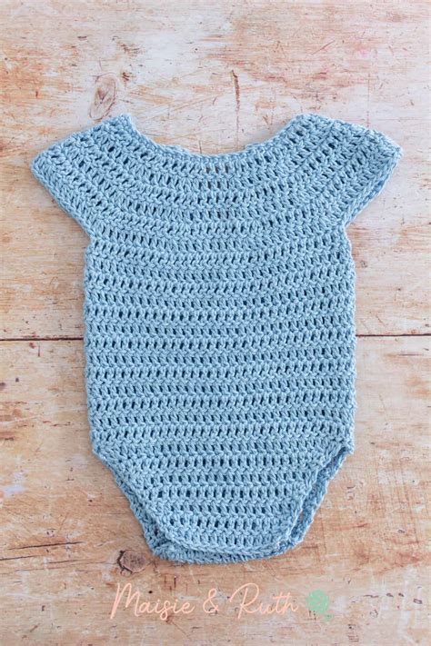 Crochet Baby Onesie Pattern The Little Logan Romper 1a9