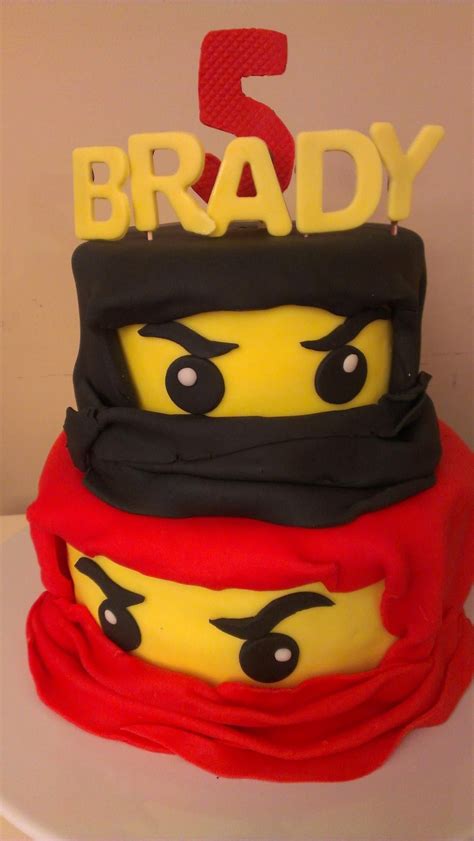 Different color, you can do crazy cakes. Ninjago cake - stack two different cakes, wrap in fondant ...