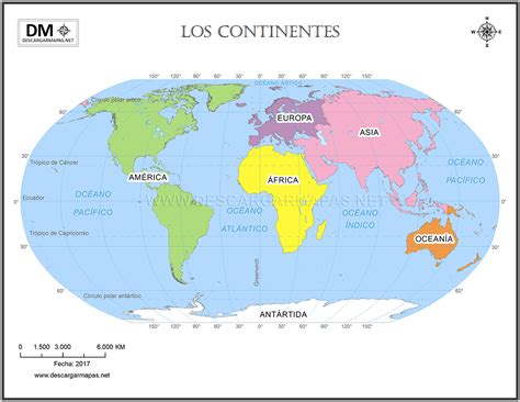 Mapamundi De Los Continentes Descargar Mapas En Continentes