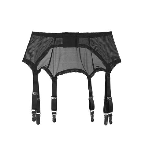 Hirigin Women Sexy Retro High Waist Elastic Mesh Garter Belt Suspender