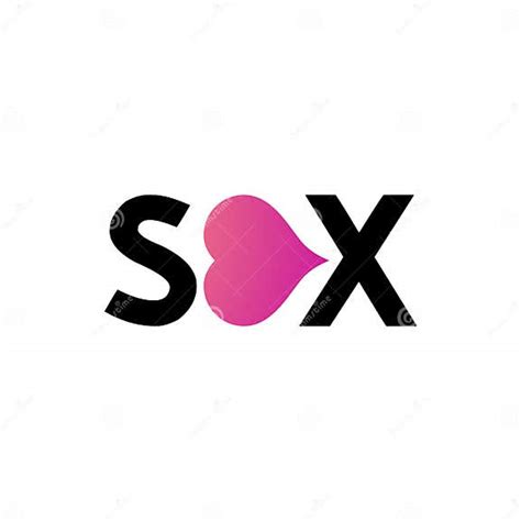 Vector Element For Xxx Logo Word Sex With Heart Stock Vector