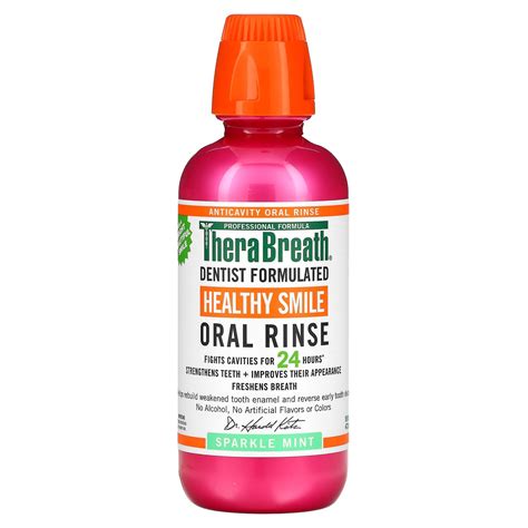 Therabreath Healthy Smile Oral Rinse Sparkle Mint 16 Fl Oz 473 Ml