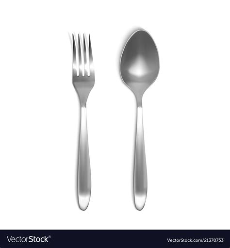 Spoon And Fork 3d Royalty Free Vector Image Vectorstock