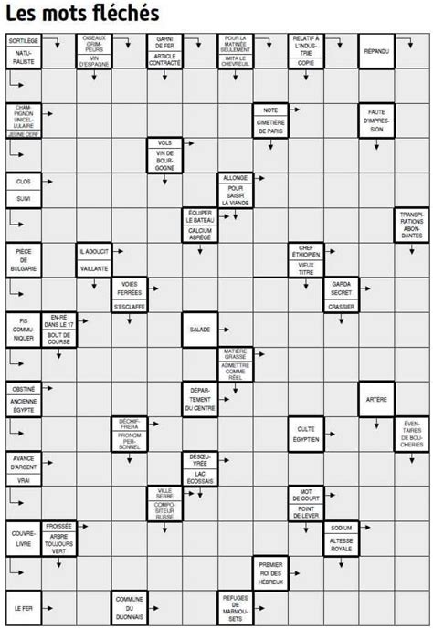 Solution des mots fléchés à imprimer. mots fleches gratuits 0 imprimer | Mots fleches, Mots ...