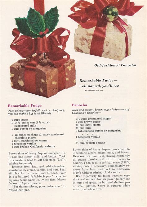 Fudge, peanut brittle, caramels, whatever you fancy! Better Homes and Gardens Holiday Cook Book from 1959 Vintage Recipes for Candy | McCallum ...