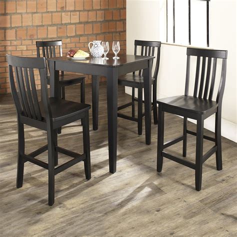 Give yourself freedom to move around in your seat with this staples denaly big and tall black bonded leather managers chair. Crosley Furniture Black Dining Set with Counter Height ...