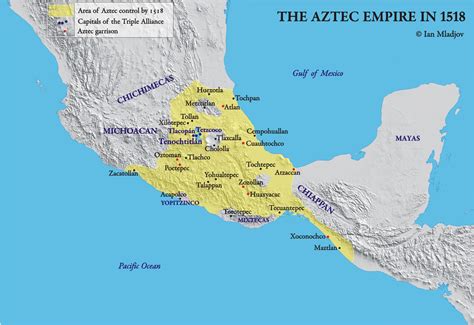 Aztec Empire Tenochtitlan Map