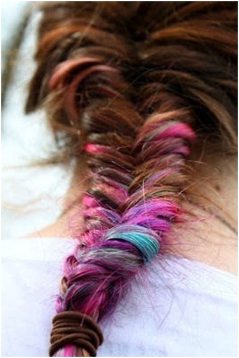 Cute Rainbow Fishtail Braid Long Braided Hairstyles