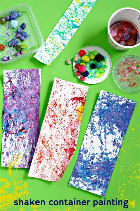 Shaken Container Painting Active Art Project For Kids