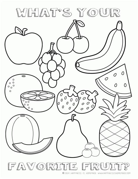 The Ultimate Collection Of Over 999 Fruits Images For Coloring