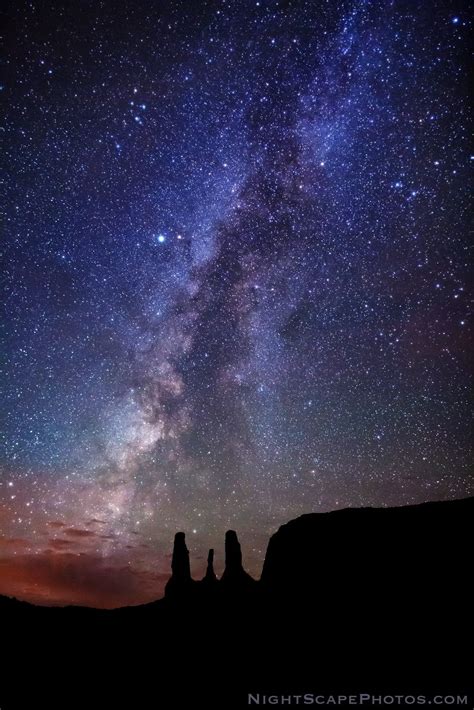 Milky Way Monument Valley Royces Nightscapes Milky Way Over Three