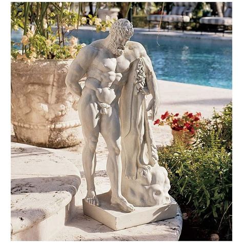 Design Toscano Grand Greek Roman Male Nude Statue Hercules Home The