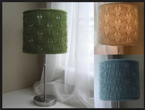 Knitted Lamp Shade Bulky Lace Crochet Home Diy Lamp Shade Home Crafts