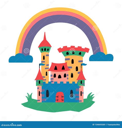 Fairytale Castle Fairy Talesmagic House Stock Vector Illustration